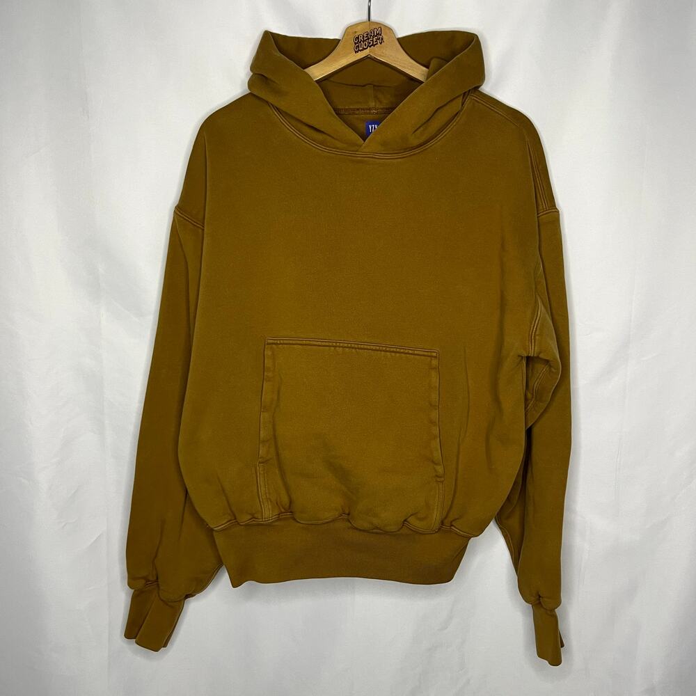 Kanye West Ye Yeezy YZY GAP Perfect Reversible Double Layer Hoodie Brown M